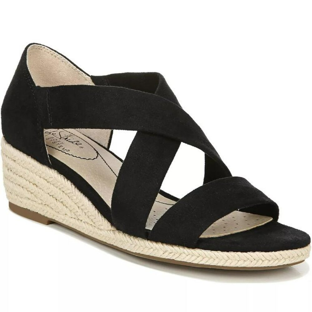 BNWT LifeStride Siesta Espadrille Wedge Sandals for Women